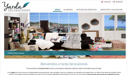 Diseño Página web - Comercio electrónico - Yarda Decoraciones - Casa del Textil - Aitana Multimedia