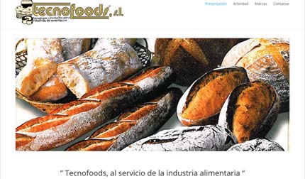 Tecnofoods - Industria alimentaria - Diseño Página web - Páginas web