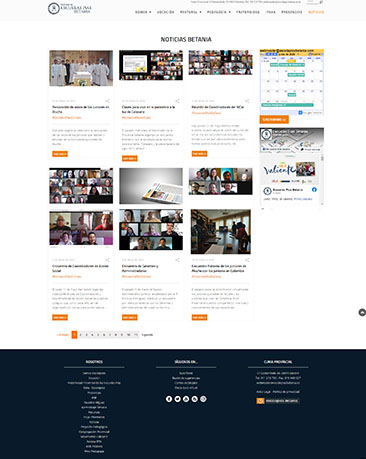 Diseño Página web - Blogs - Módulo de noticias de Escolapios Provincia Betania - Aitana Multimedia