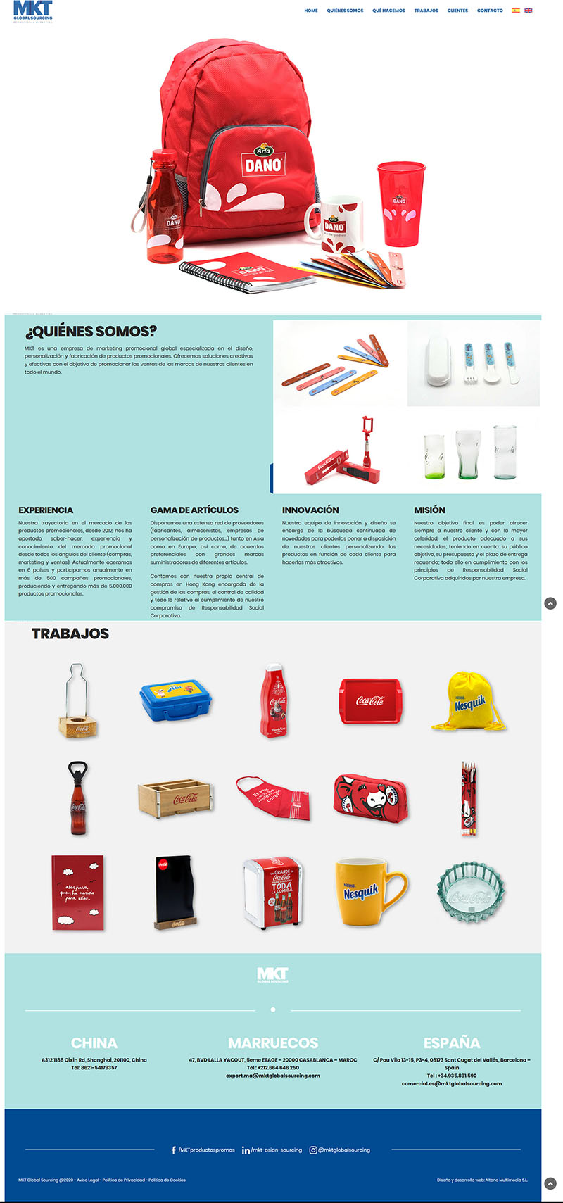 MKT Global Sourcing - Productos Marketing Promocional - Diseño Página web - Páginas web