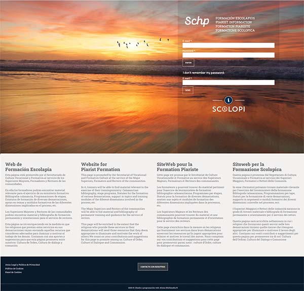 Formación Escolapios - Diseño Página web - Aplicaciones a medida - Aitana Multimedia