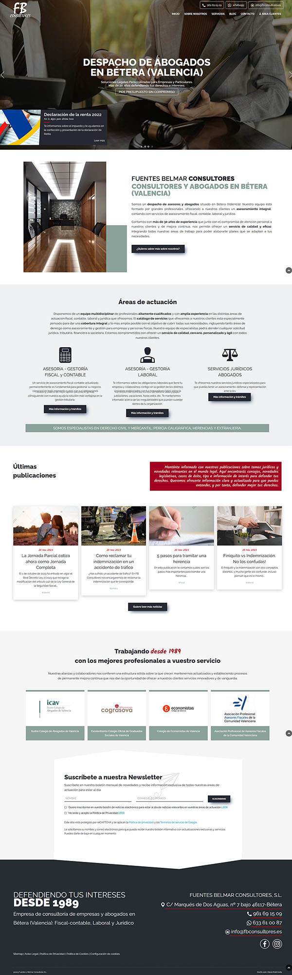 Diseño Página web Servicios profesionales - Diseño web para abogados y consultoría FB Consultores