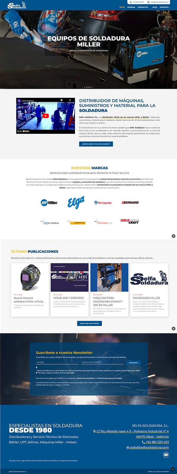 Diseño Página web INDUSTRIAL - MAQUINARIA - Diseño página web sector industrial y venta de maquinaria