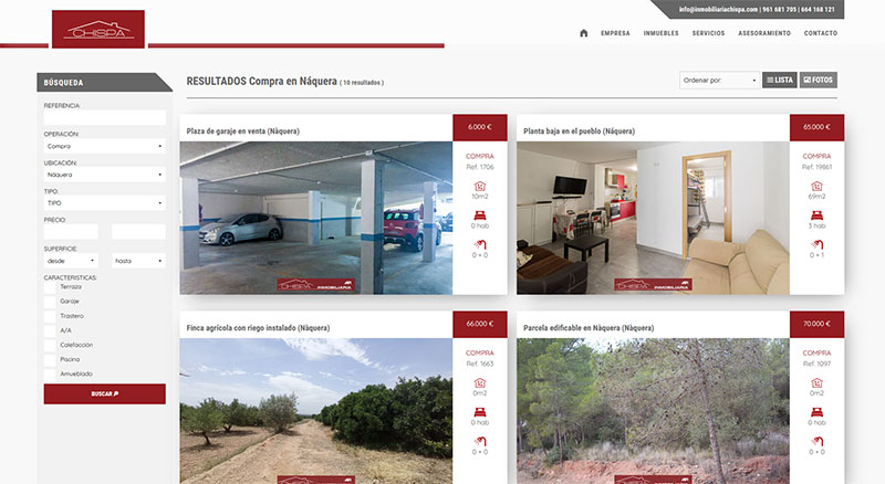 Programaci&oacute;n aplicacion web portal inmobiliario